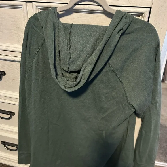 Women's Green Hoodie Top - Picture 3 of 4
